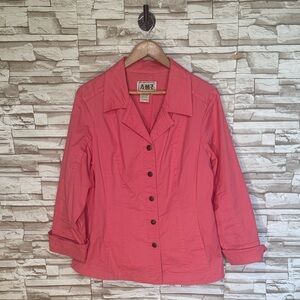 AMX Pink Button-Up Jacket